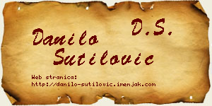 Danilo Šutilović vizit kartica
